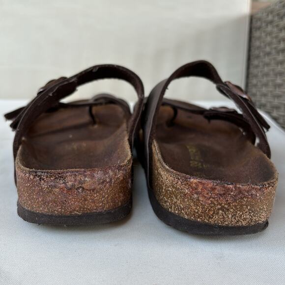 Birkenstock Mayari Brown Leather Sandals Size 39 US W8 - Picture 3 of 8